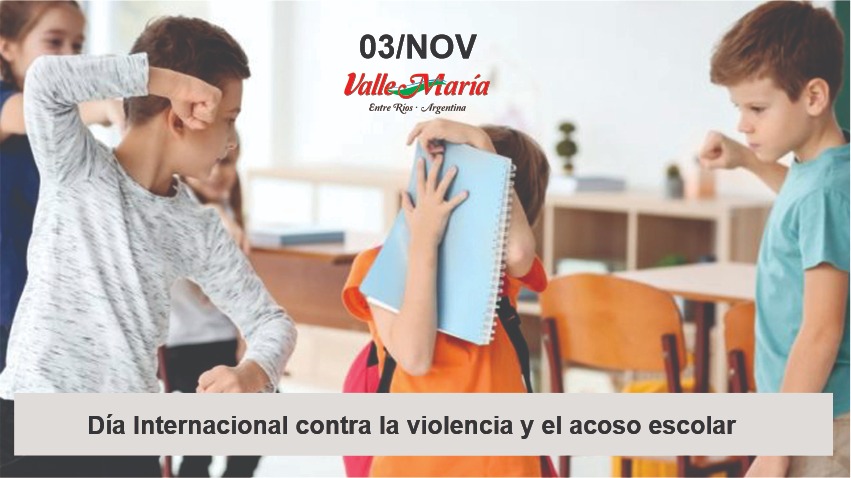 Día Internacional contra la Violencia y el Acoso Escolar ...